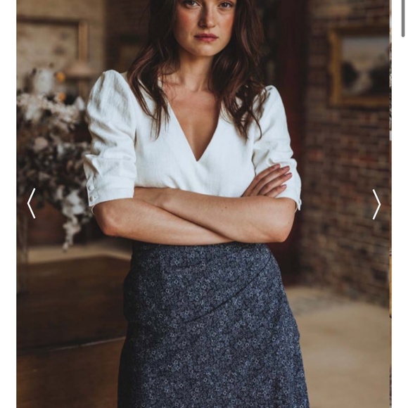 Floral Wrap skirt Saaj made in France - Picture 4 of 4